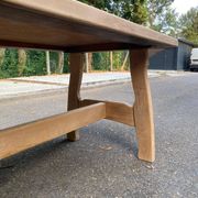 Monastery dining table stripped in oak 170cm 1950s