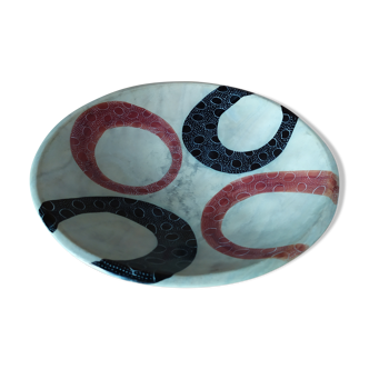 Deco plate in steatite (or soap stone)
