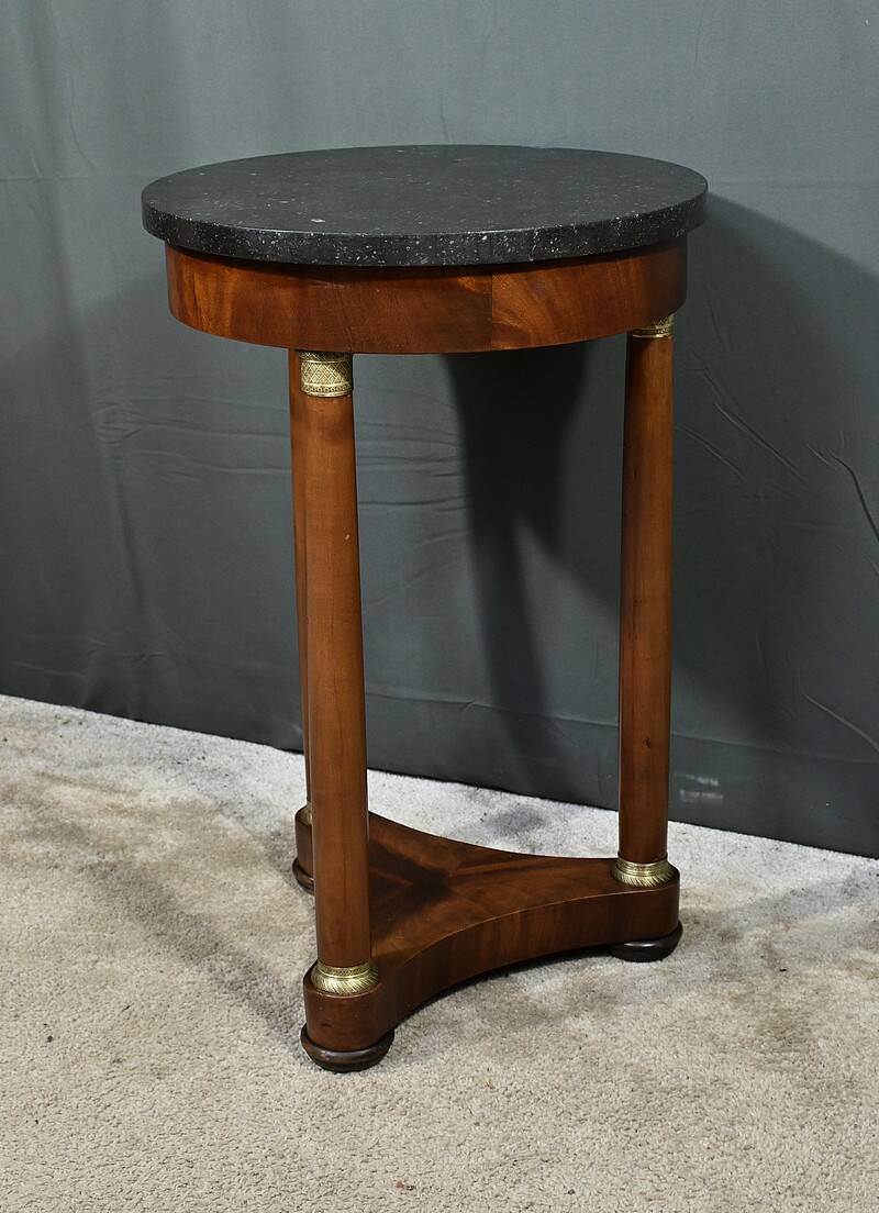 Tripod Pedestal Table in Mahogany, Empire Style – Early 20th Century