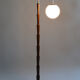 Lampadaire cubisme tchèque restauré, hêtre, acier chromé, Tchéquie, années 1920