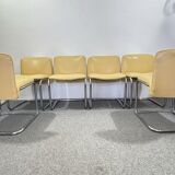 Vintage Chairs in Chrome Plated Steel, 1970s, Set of 6