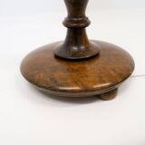 Organic whirlwind floor lamp in stained birch, Art Deco, Sweden, 1940s.