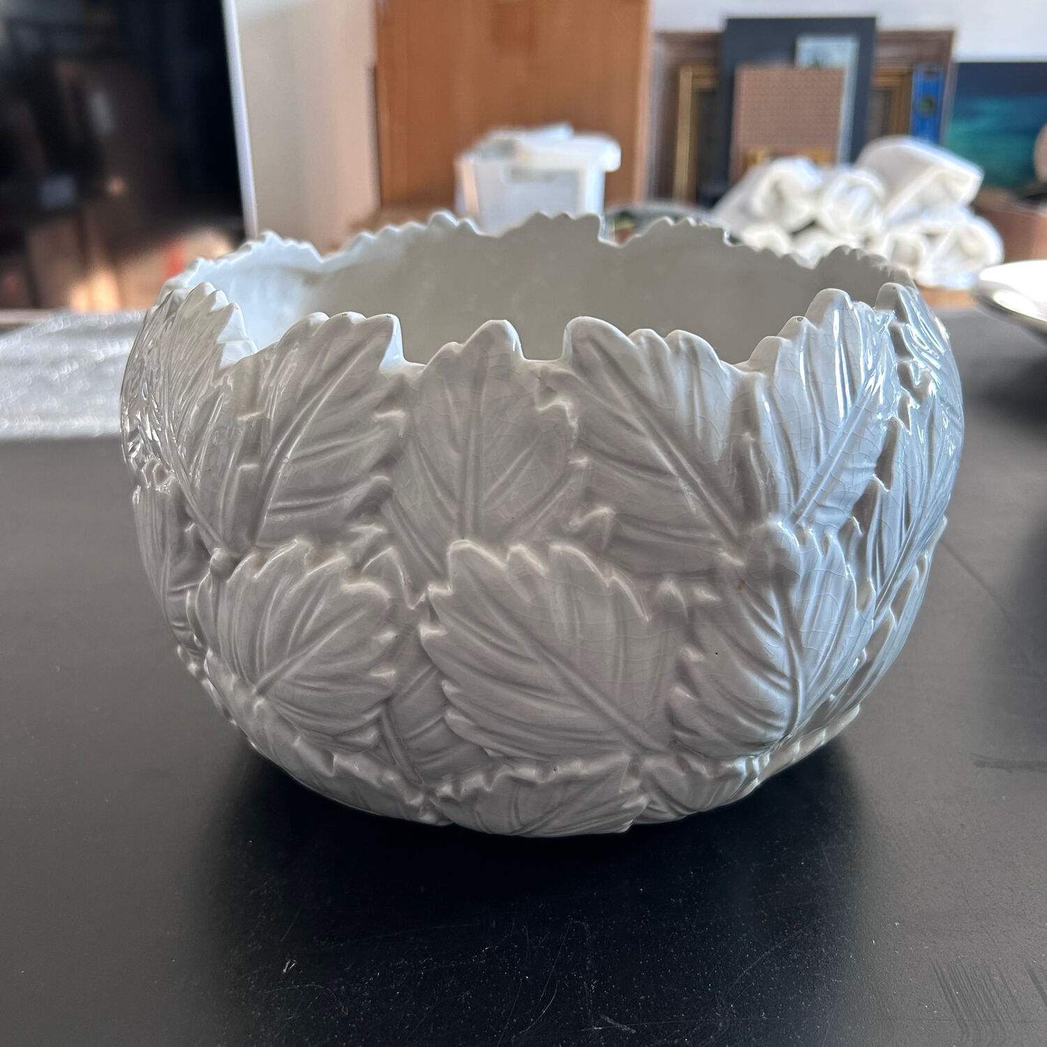 Large Italy slip pot cover