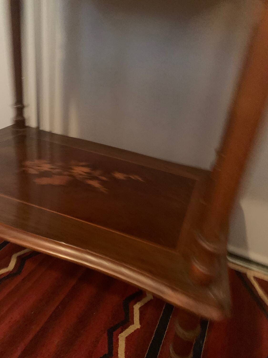 Occasional table with marquetry