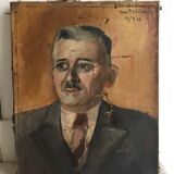 Portrait vintage oil