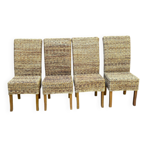 4 chaises de salle à - bananier