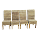 4 chaises de salle à manger en jonc de mer abaca ou bananier
