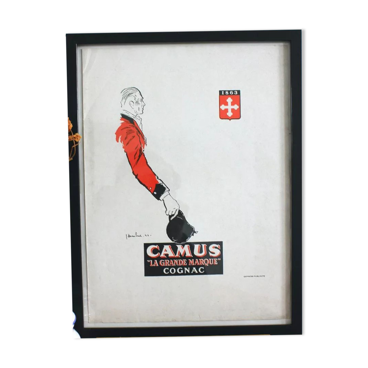 Original vintage poster advertising Cognac Camus - 1950s - 30x40cm