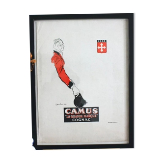 Original vintage poster advertising Cognac Camus - 1950s - 30x40cm