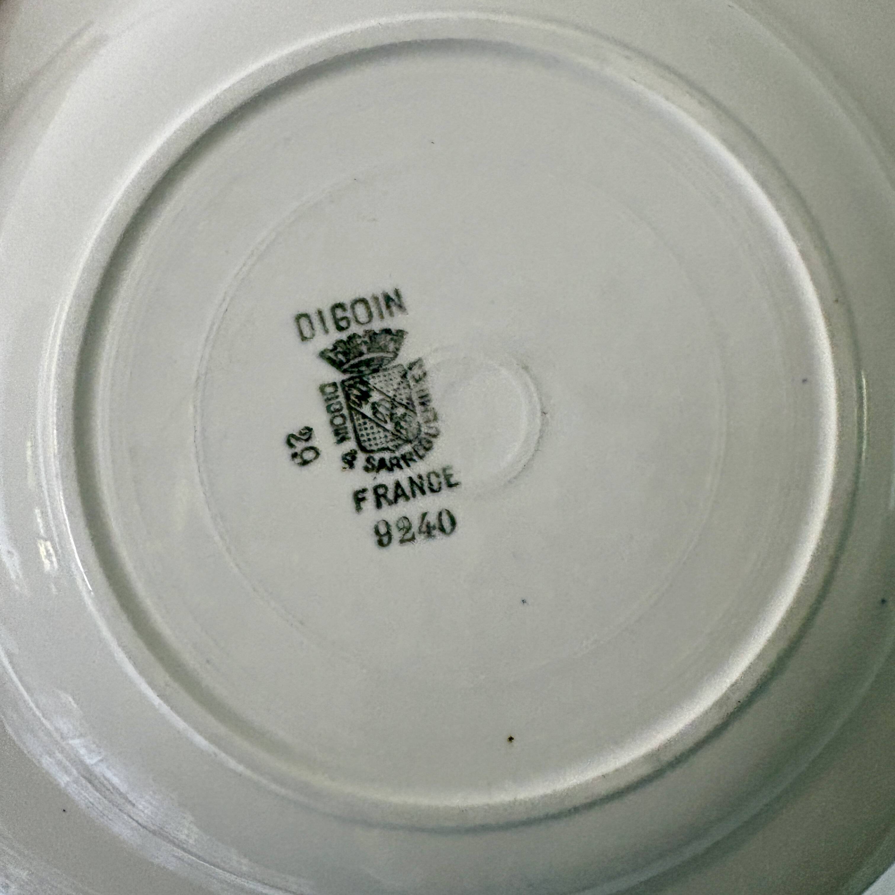 Set of 10 vintage deep plates from Digoin.