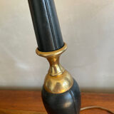 Lampe de bureau cuir et laiton