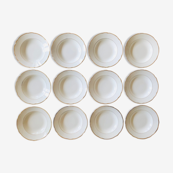 Set of 12 hollow plates in Villeroy & Boch ceramic