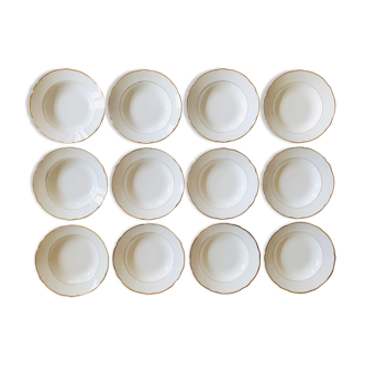 Set of 12 hollow plates in Villeroy & Boch ceramic