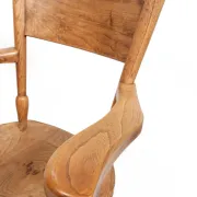Brutalist oak fireside chair – wabi sabi armchair