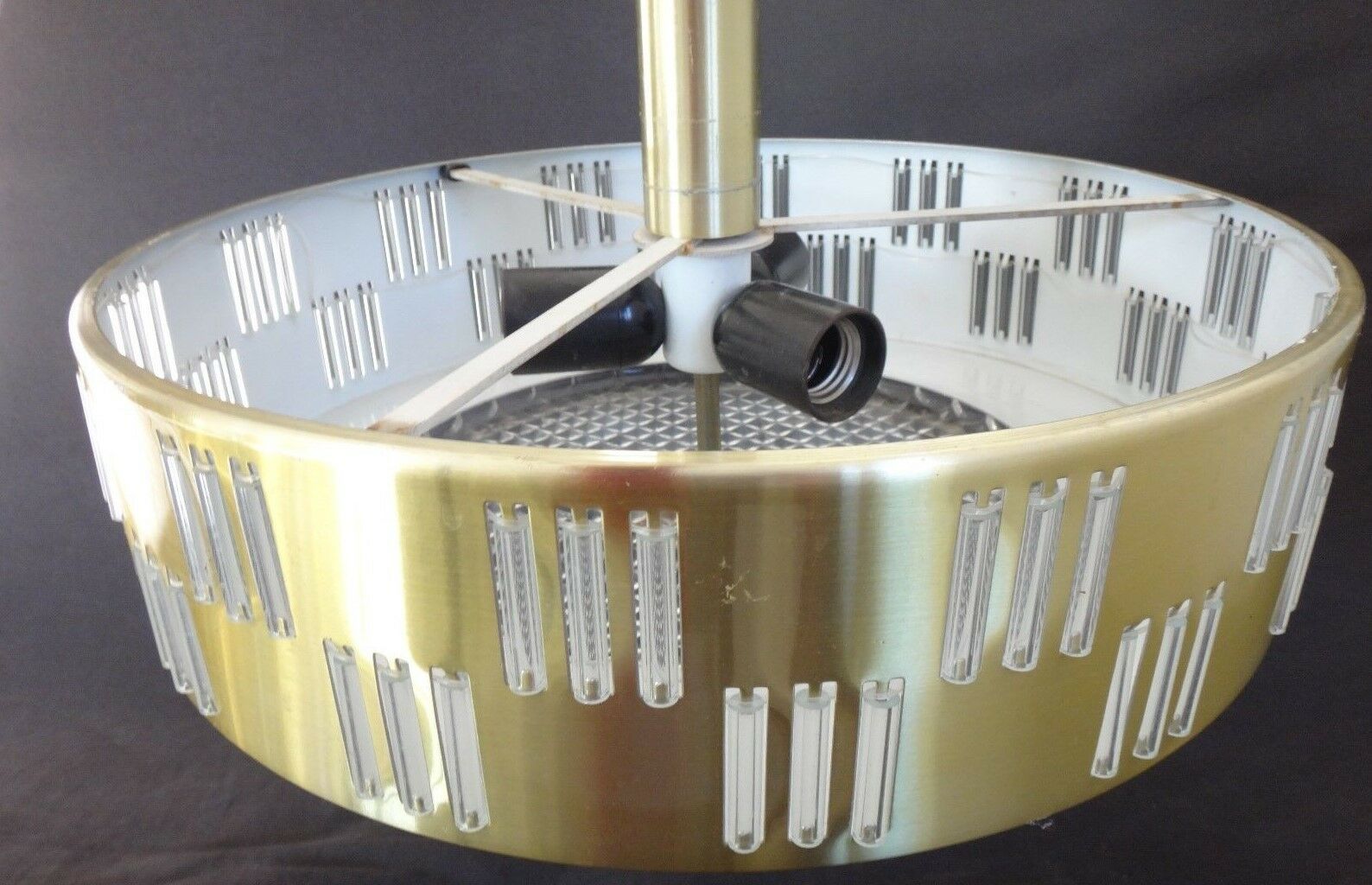 Lustre plafonnier design 1970 verre plexi vintage