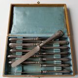 Cutlery set 12 knives Silver-plated metal Armand Frenais Silverware