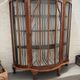 Vintage curved display case in wood and glass – Art Deco style / 1940s
