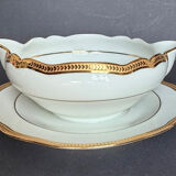 Antique sauce boat in Limoges porcelain