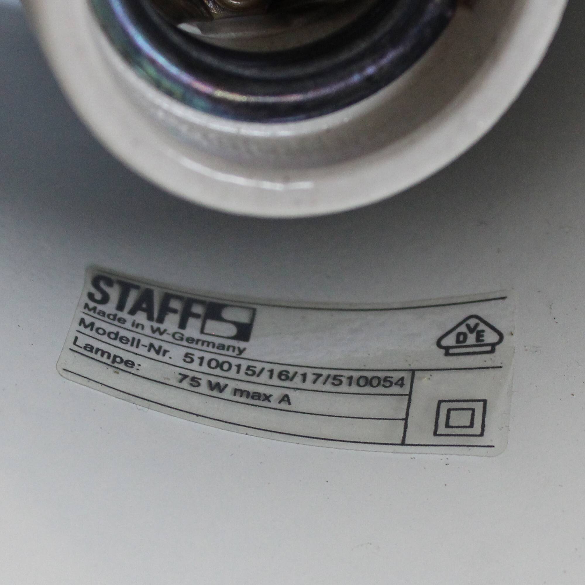 Vintage lacquered aluminum pendant light by Staff Leuchten 1970s