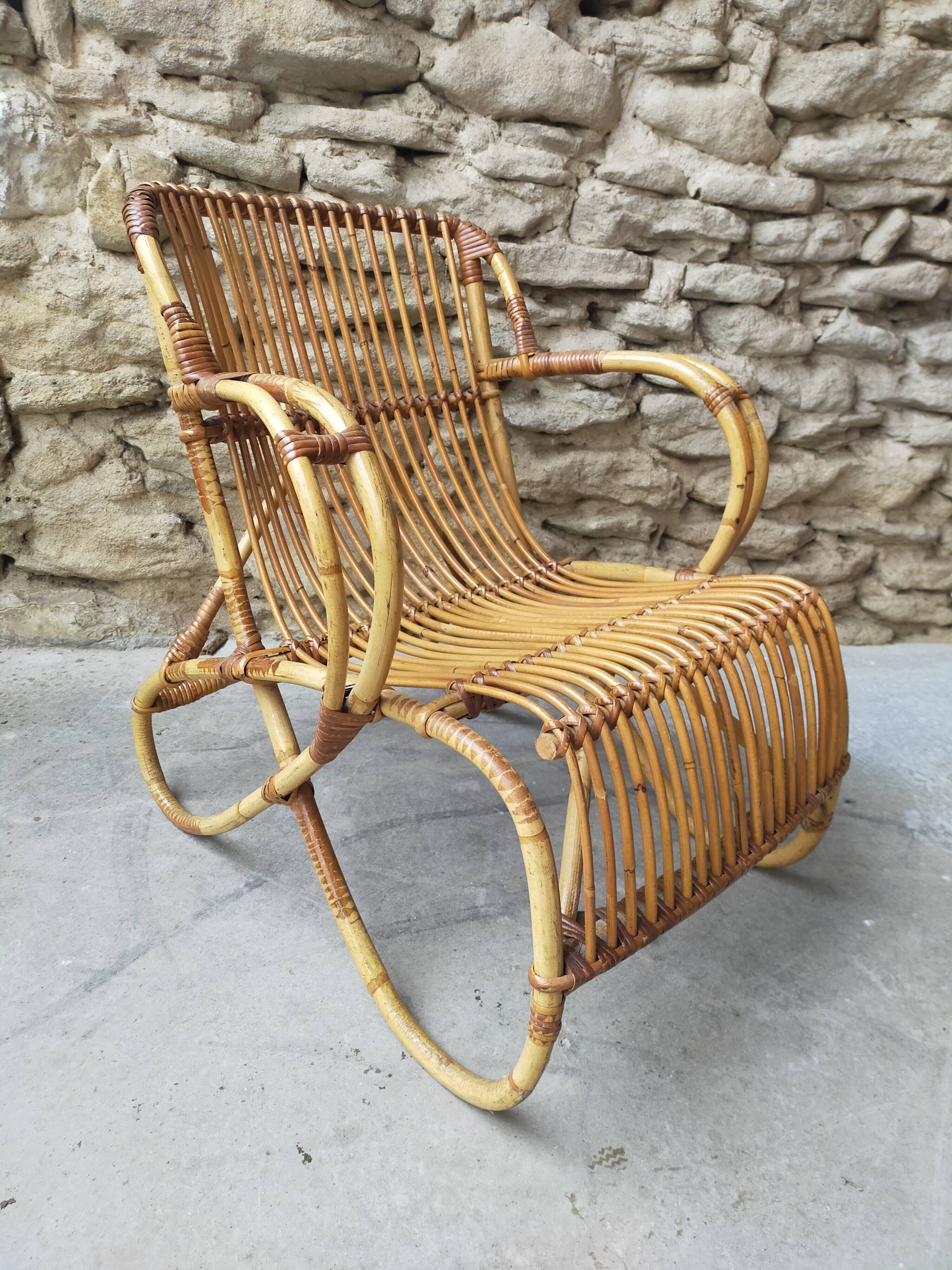 Pair of rattan chairs