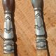 Antique horn salad servers