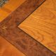 Large coffee table 2 drawers in solid walnut with decoration marked Directory style