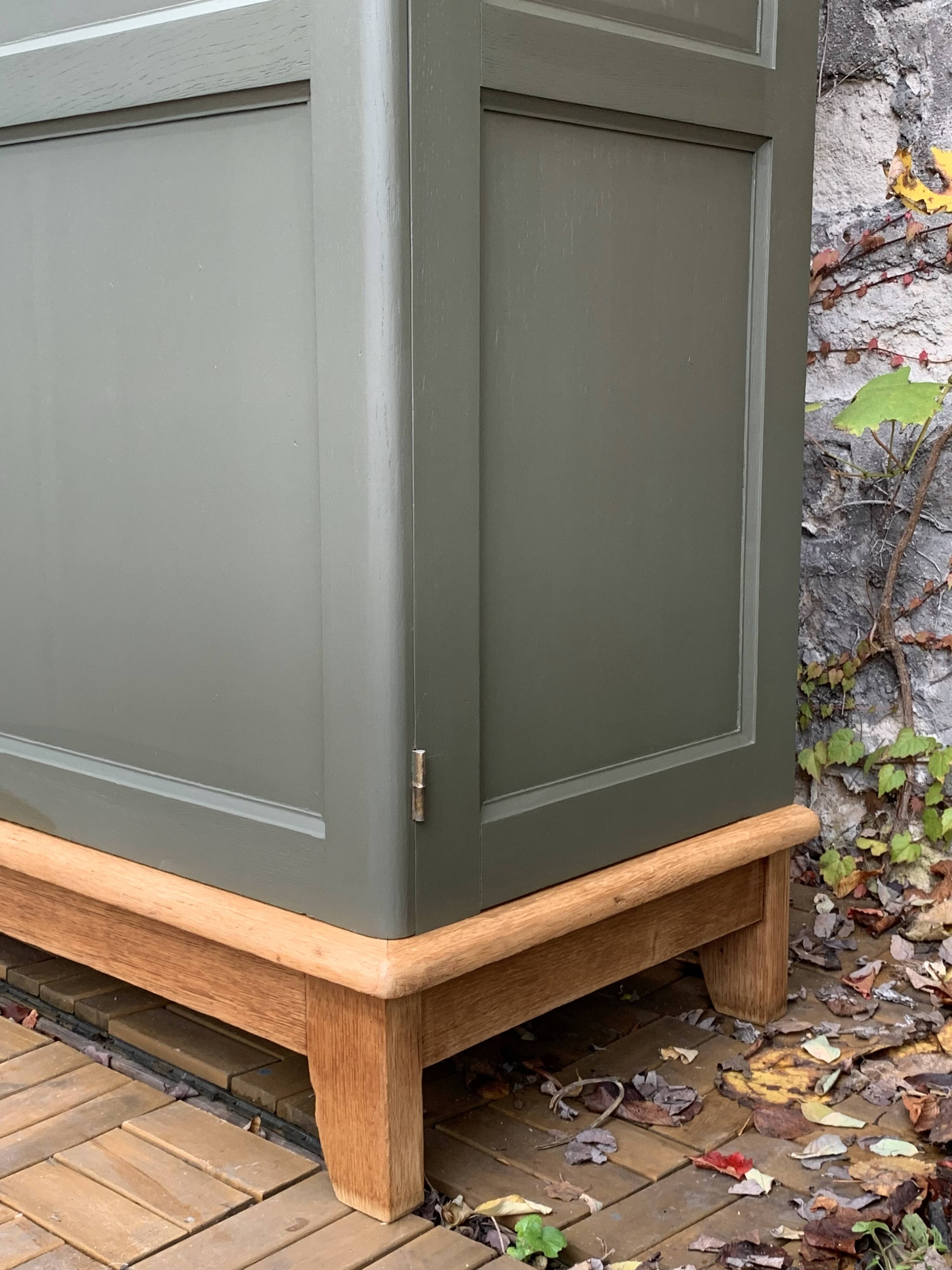 Parisian solid oak wardrobe 1960