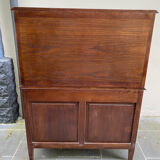Antique solid wood secretary desk, handcrafted cabinetry.