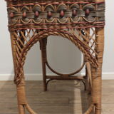 70s wicker and rattan hairdresser