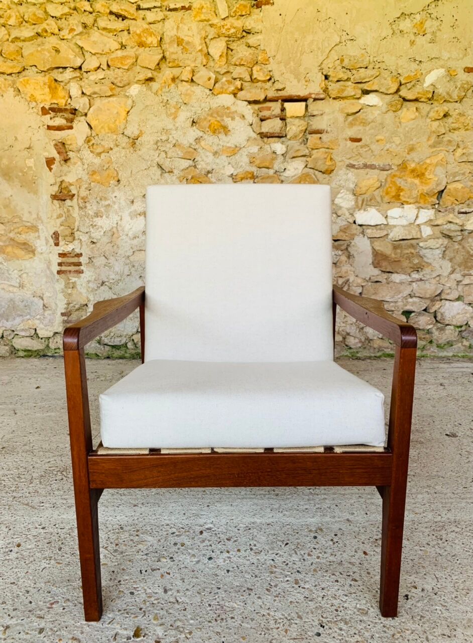 Vintage Scandinavian Teak Armchair, Circa 60's