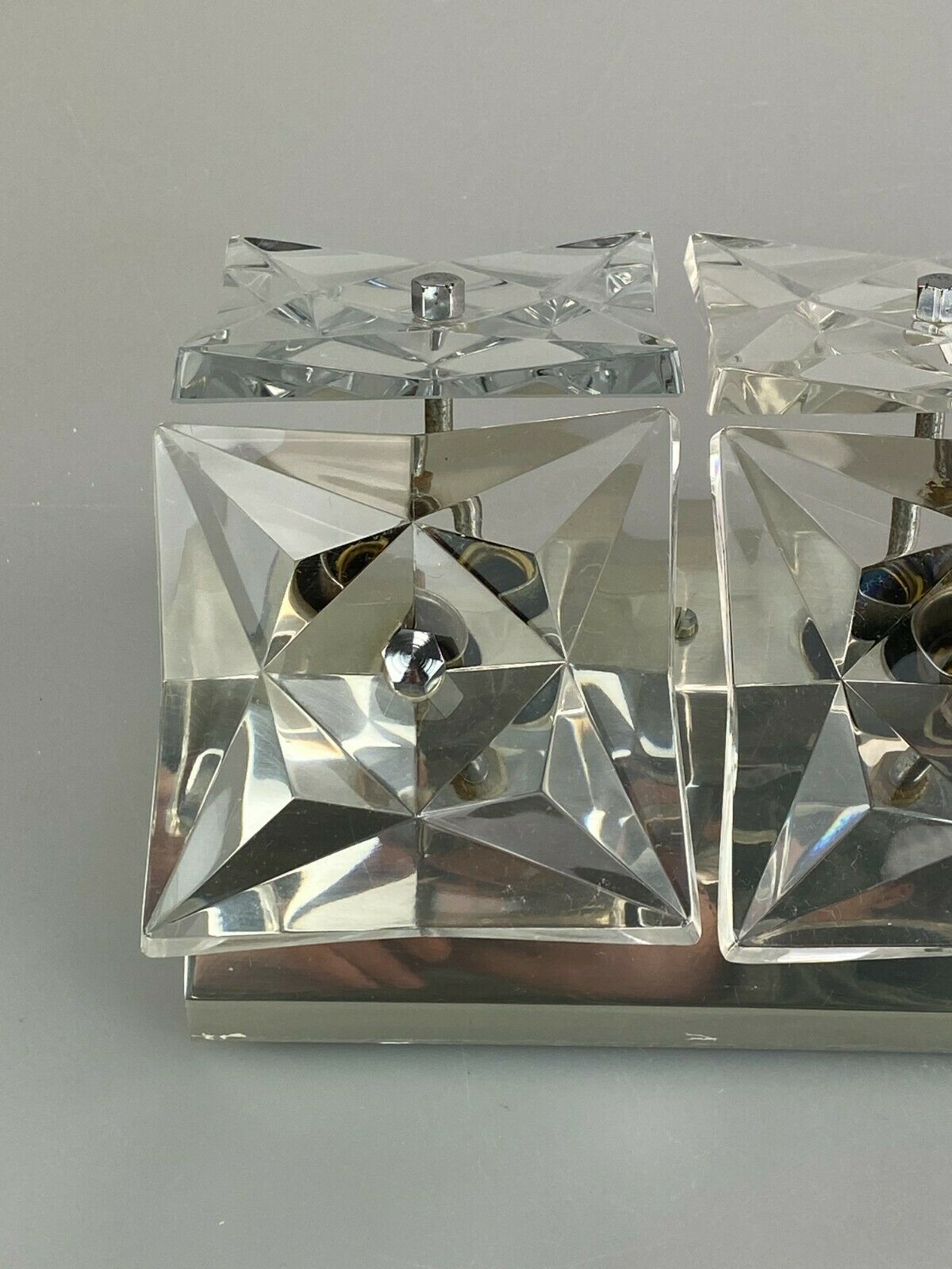 60s 70s Kinkeldey Wall Light Glass Wall Lamp Space Age Design 60s 70s