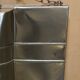 Art Deco fire screen from around 1920 in polished chrome with a bear.