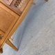 Wardrobe cabinet and drawers in oak and rattan feet compass Vintage year 60