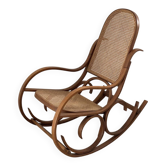 Thonet rocking chair – Bentwood & caning – Vintage – Condition