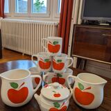 Granite mug, pitcher and sugar bowl set
