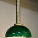 Lustre corps laiton et opaline verte