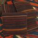 Bold Striped Wool Kilim Cushion Cover Handmade Scatter Pillow 35x35cm