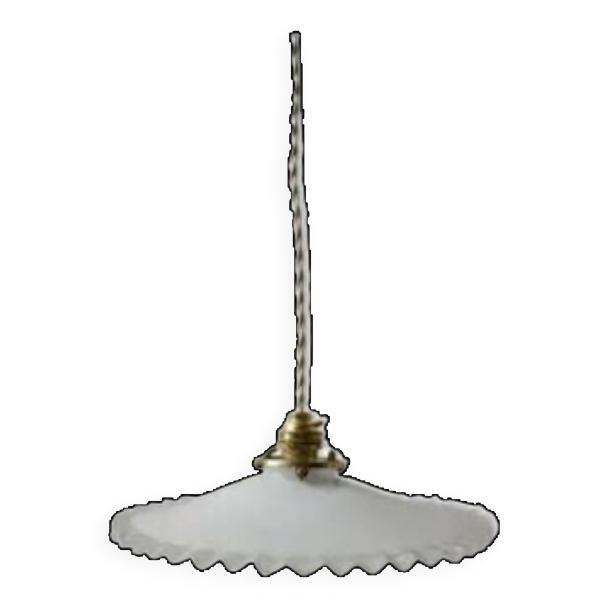Pendant in serrated opaline early 20th century