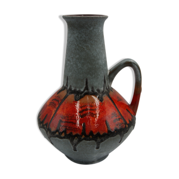 Ceramic vase Fat Lava 1 handle Carstens Germany
