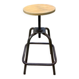 Tabouret d’atelier industriel vintage