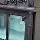 Armoire parisienne vitrée noire et vert grisé 150cm