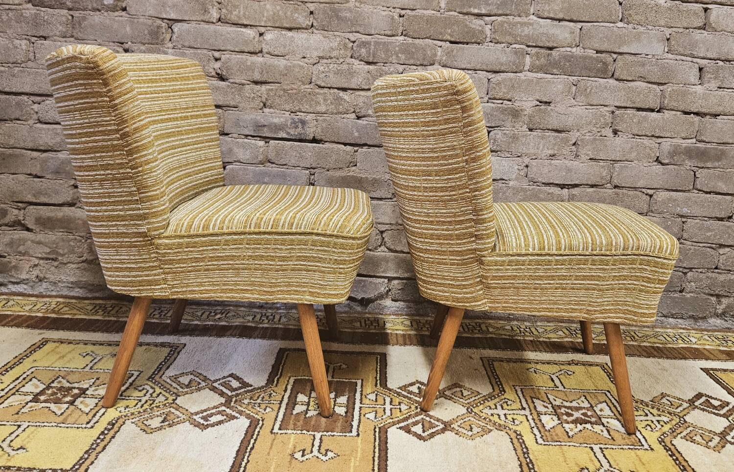Pair of vintage 1960s cocktail armchairs