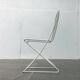White postmodern Kreuzschwinger chairs by Till Behrens for Schlubach, 1980s, set of 3.