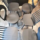 Series of 6 mismatched bistro chairs Baumann and Gizycko