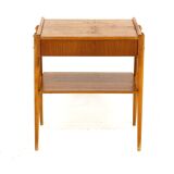 Teak bedside table, Carlström, Sweden, 1960