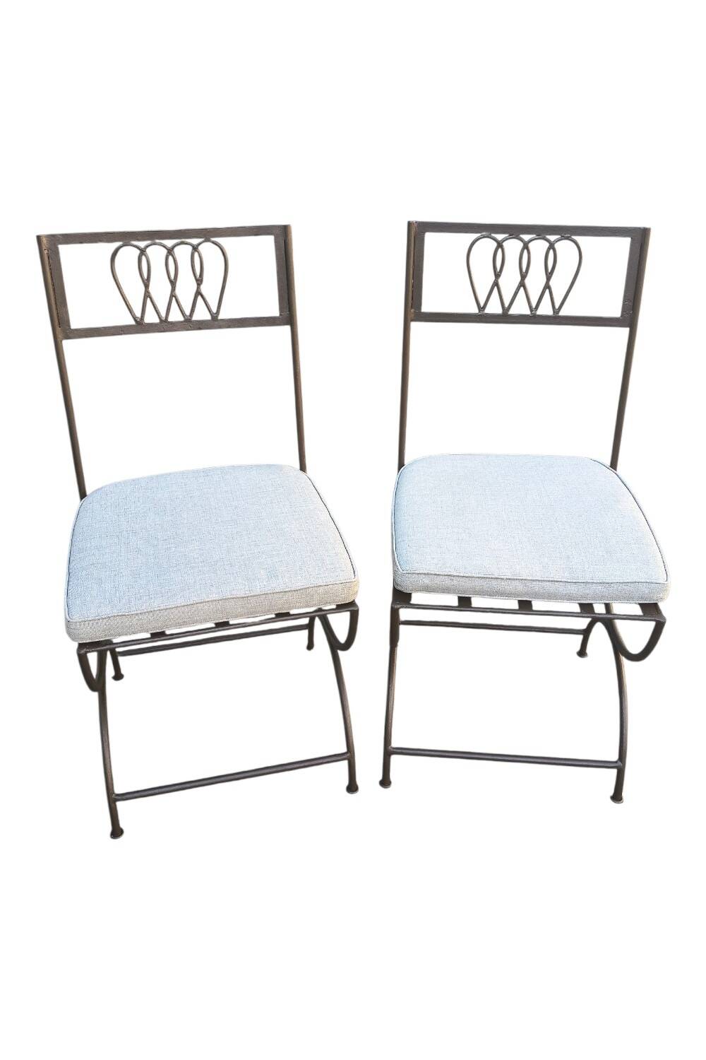 Vintage wrought iron chairs