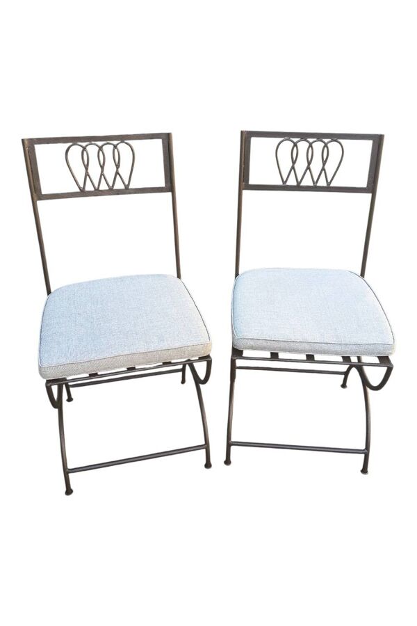 Chaises en fer forgé vintage