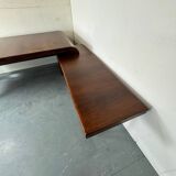 Vintage Danish design mid century wood steel Sibast executive desk