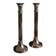 Set of 2 vintage candle holders - acrylic glass and chrome metal, classic design - Italy 1970s - Mid-Century candle holders, gift idea