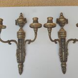 Paire d'appliques en bronze